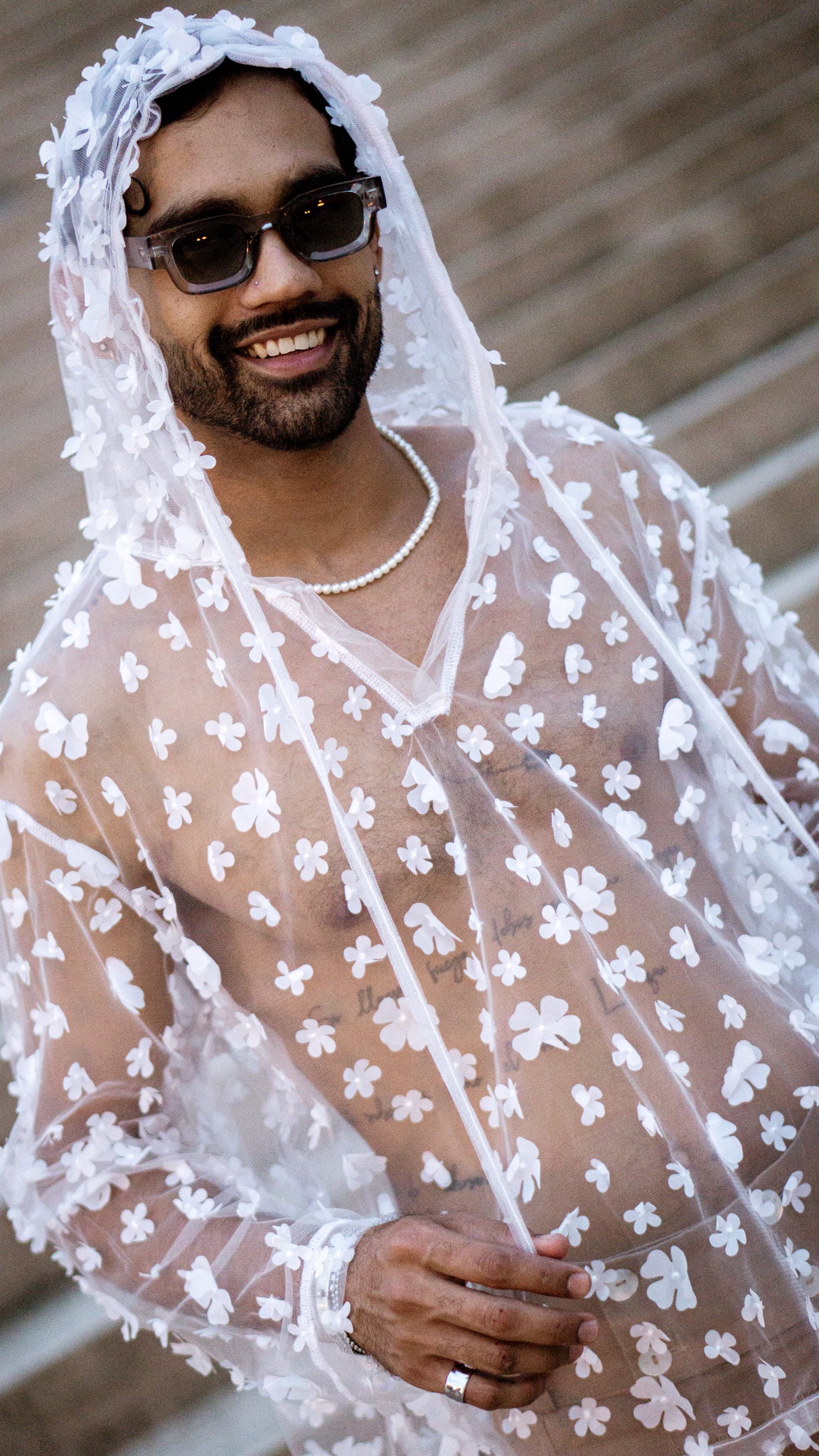 Organza Hoddie | White Hoodie