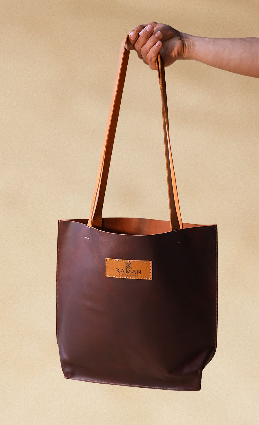 Brown tote Bag - Tote bag de cuero marron
