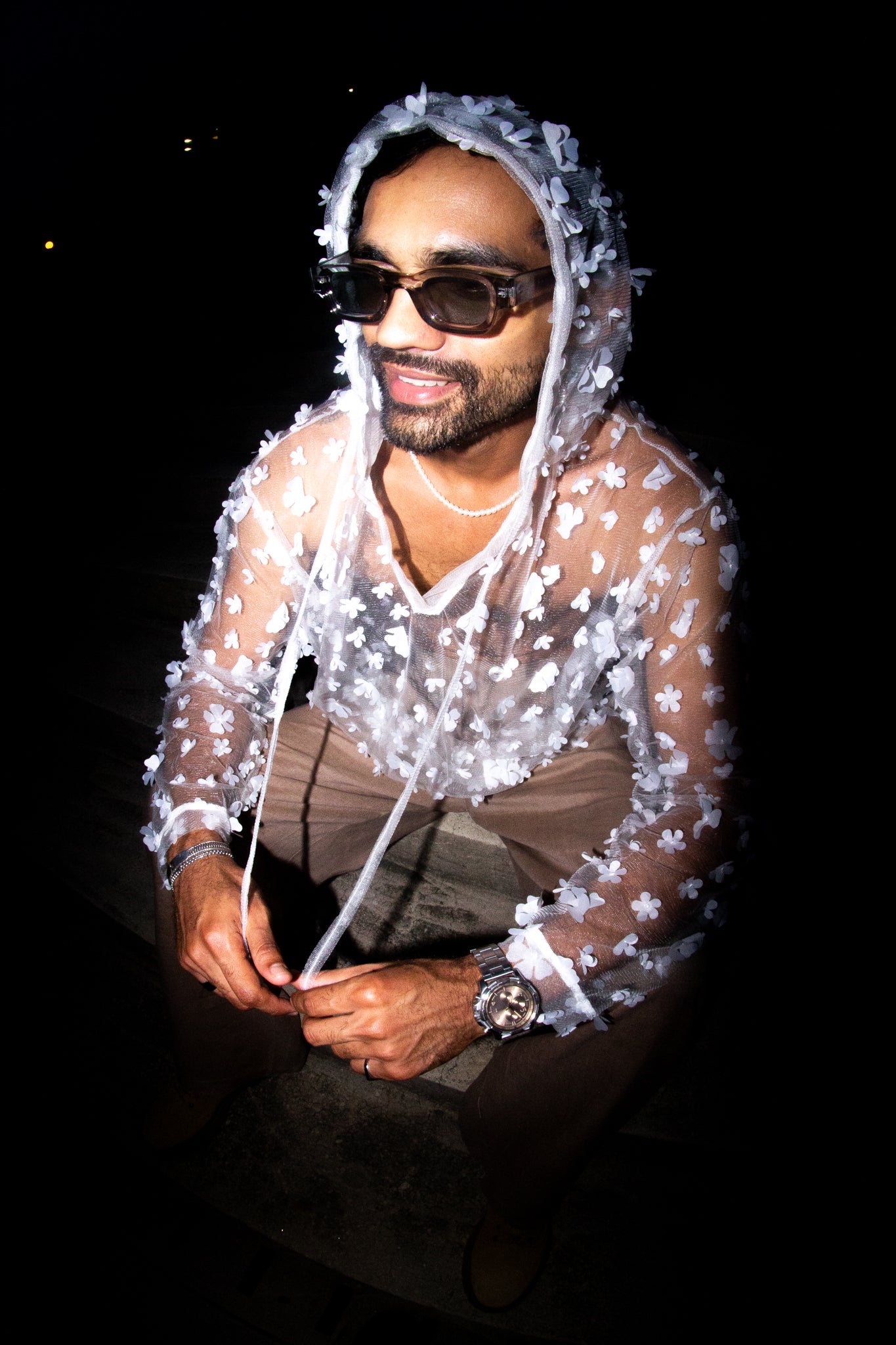Organza Hoddie | White Hoodie