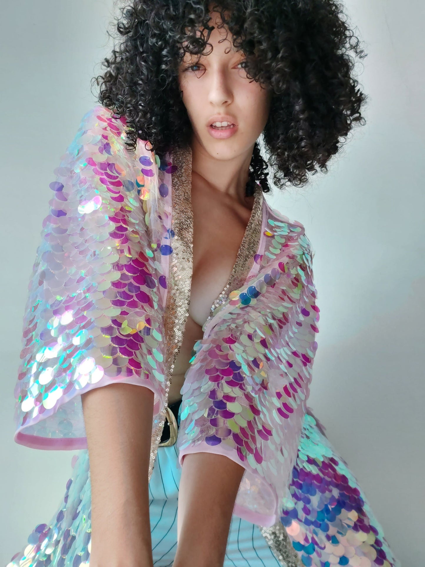 Pink Iridescent Kimono