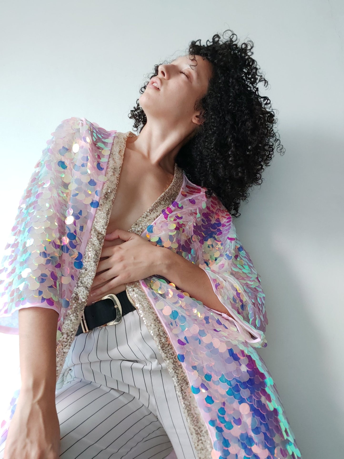 Pink Iridescent Kimono