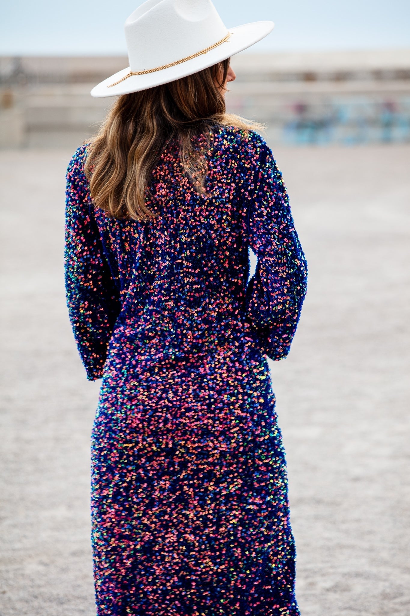 Velvet Rainbow Sequin Kimono