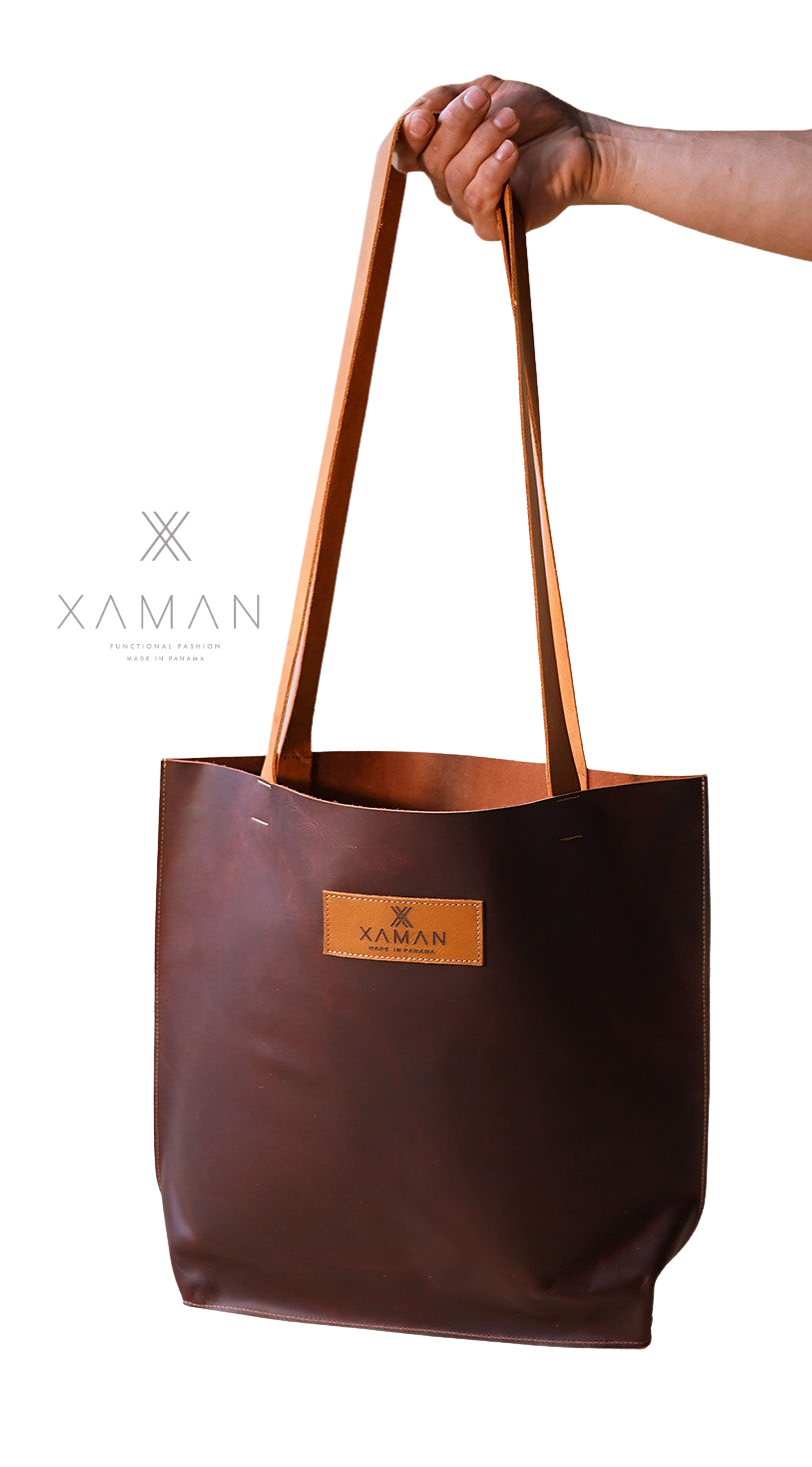 Brown tote Bag - Tote bag de cuero marron