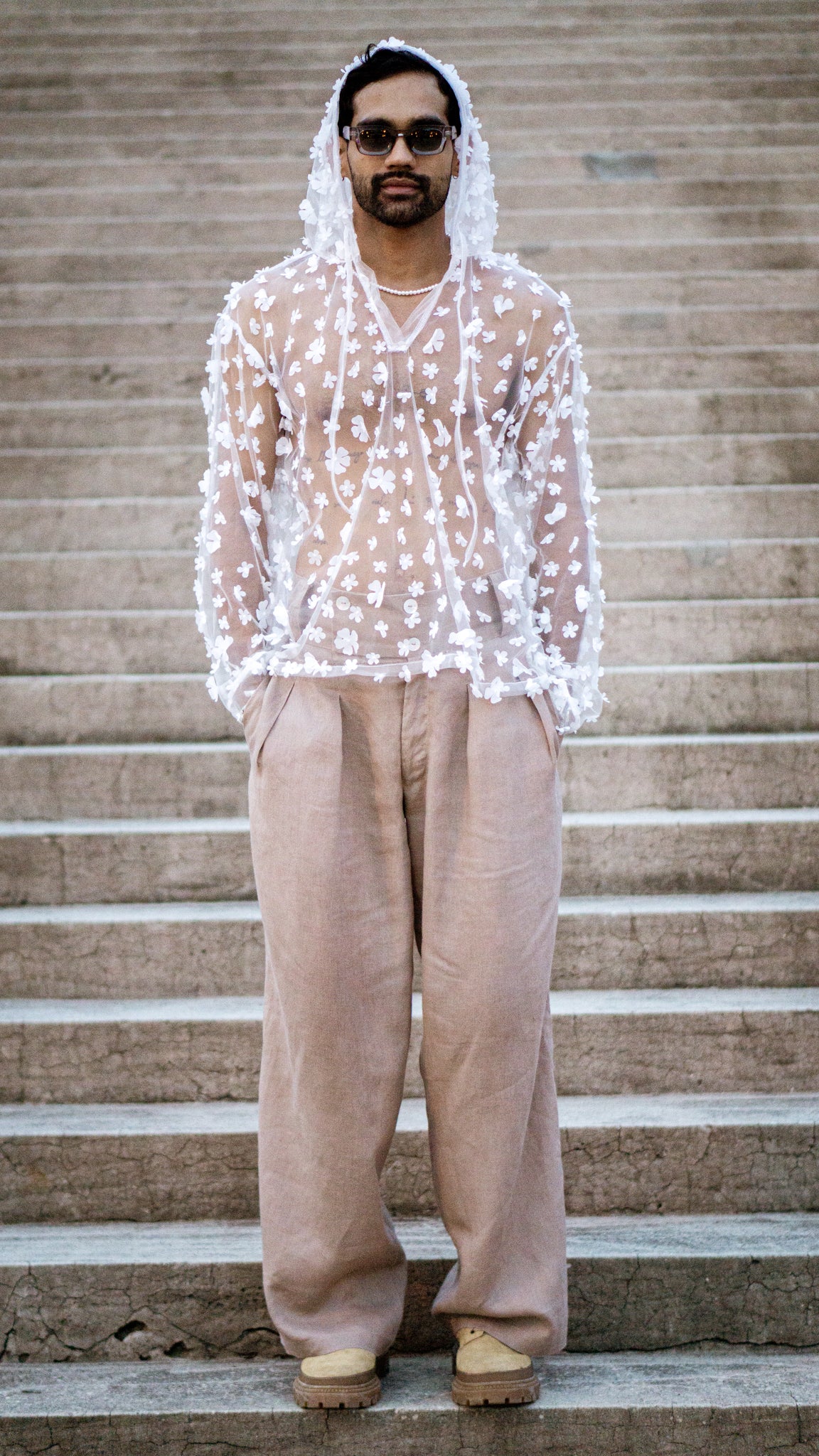 Organza Hoddie | White Hoodie
