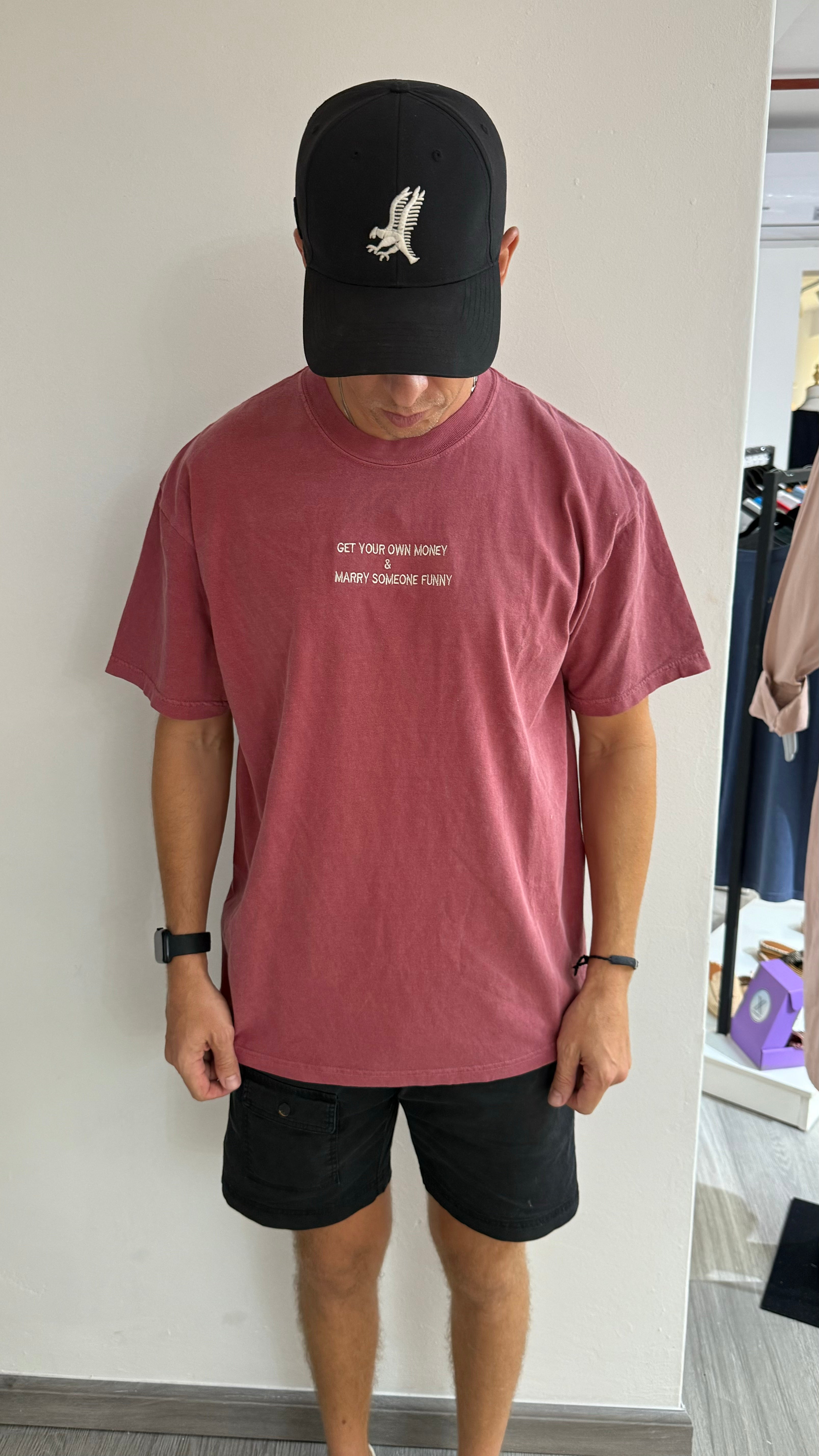 T-shirt with quotes | Prewashed red shirt | Xaman Panama