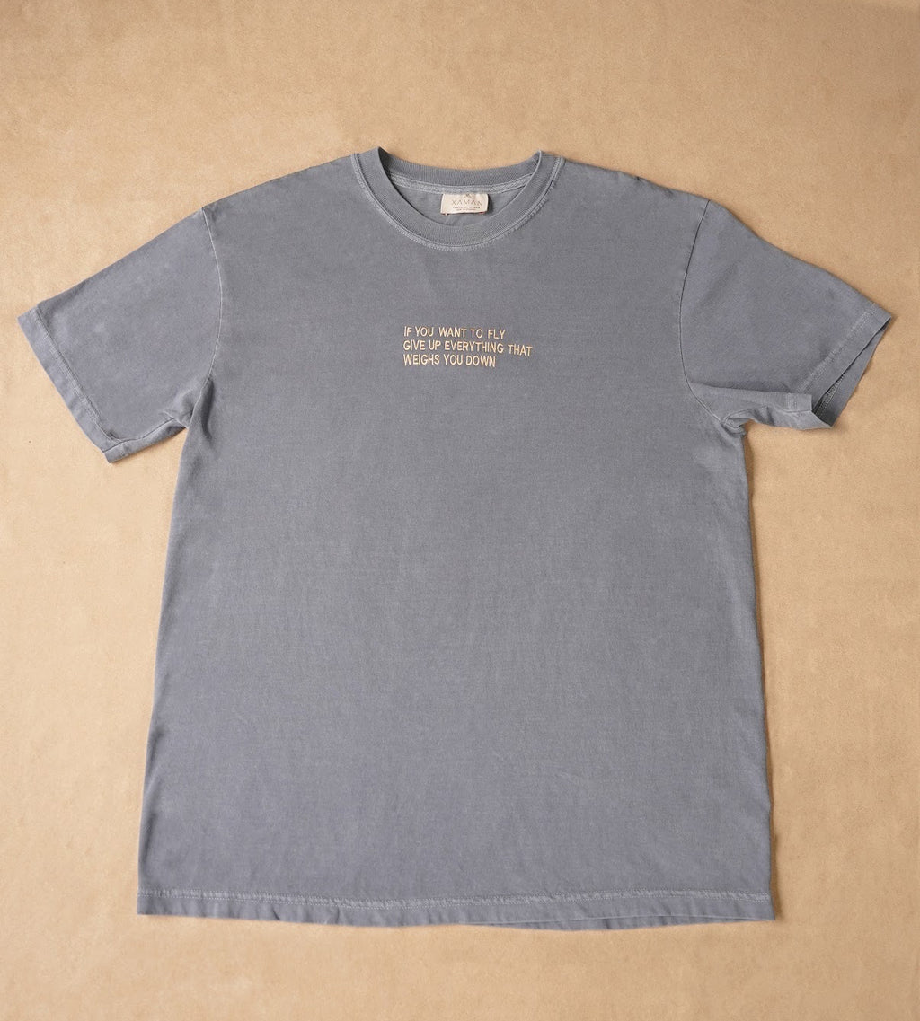 Pre- washed - blue shirt -mantra (